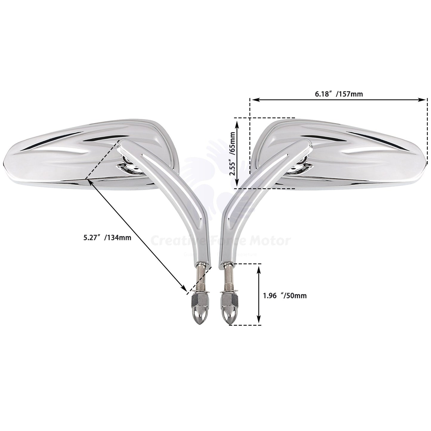 Espelhos Retrovisores Laterais de Guidão 5/16" para Motocicletas Harley Honda Davidson Sportster Fat Boy FLSTF Road King Street Glide 88-24