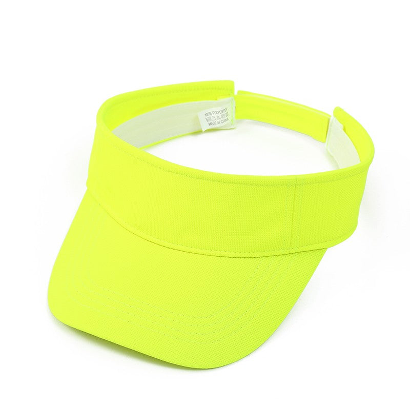 Men Women's Summer Sun Visor Hats Empty Top Solid Cotton Outdoor Sports Beach UV Protection Caps