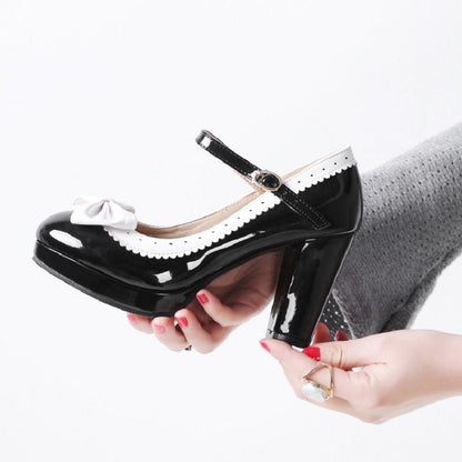 New style women's high heels elegant work single shoes thick heel waterproof platform party gathering OL women's single shoes