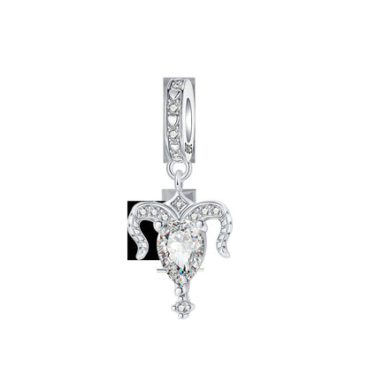 925 Sterling Silver Star Zodiac Signs 12 Constellation Pendant Fit Original Bracelet Making for Woman Jewelry Fashion Pendant