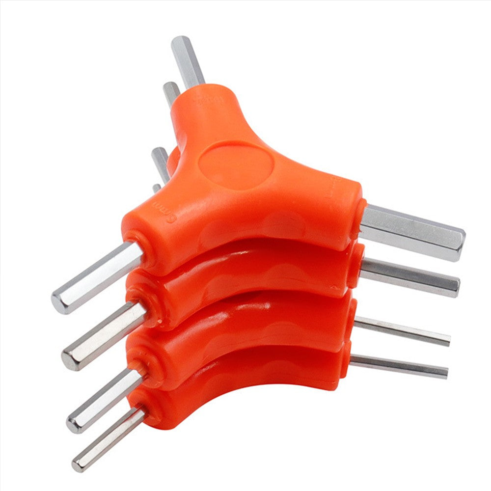Chave Allen 3 em 1 Trident 2.5/3/4/5/6/8mm Conjunto de Chaves Sextavadas Ferramentas de Manutenção de Bicicletas em Aço Carbono