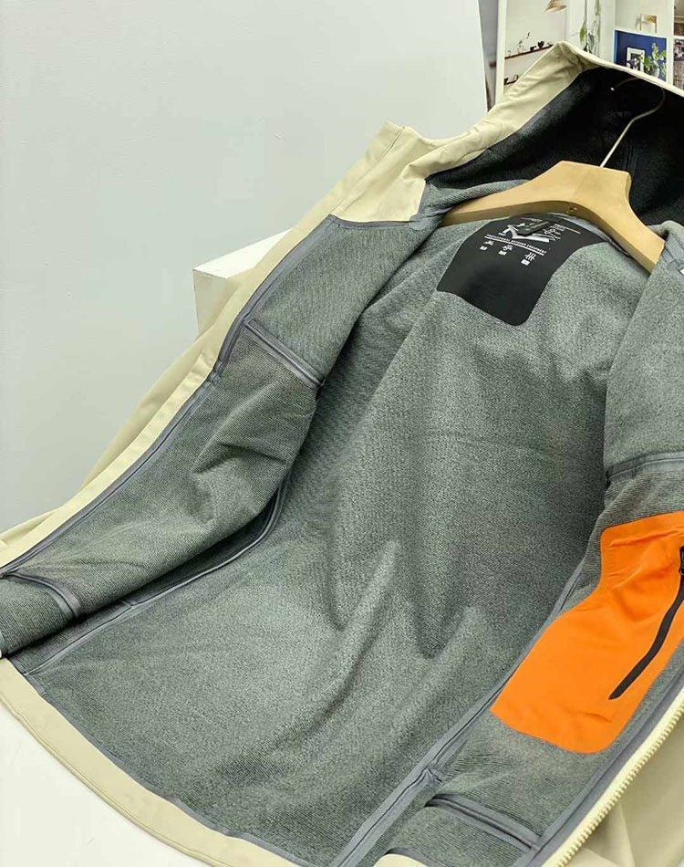 ARC Outdoor Fashion Casual Skiing Men's Sports Plus Fleece Soft Shell British Style Fishing Retro Seamless Adhesive Jacket