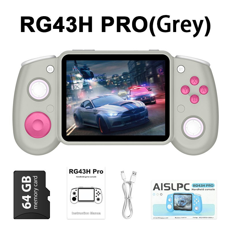 AISLPC RG43H PRO Retro Handheld Game Console 22000+Games Dual System 4.3‘’IPS Screen 2.4G WiFi Online Play Portable Game Player
