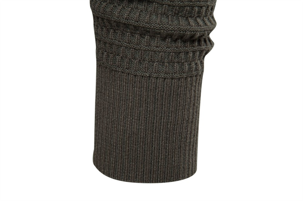 AIOPESON Knitted Mens Cardigan Cotton High Quality Button Mock Neck Sweater for Men New Winter Fashion Designer Cardigans Men