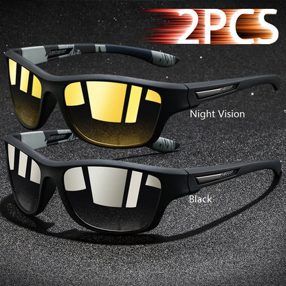 Fashion Polarized Sports Sunglasses With Chain Men Women Brand Designer Retro Sun Glasses Cycling Climbing Fishing UV400 Eyewear