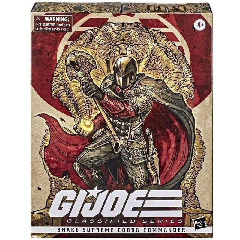 Boneco Articulado G.I. Joe Classified Series Snake Supreme Cobra Commander de 15 cm com Vários Acessórios Colecionáveis