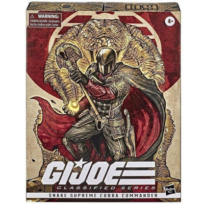 Boneco Articulado G.I. Joe Classified Series Snake Supreme Cobra Commander de 15 cm com Vários Acessórios Colecionáveis