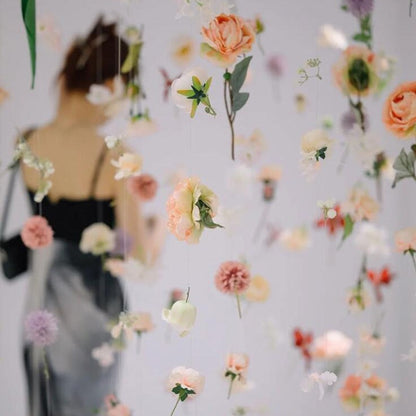 20Pcs Artificial Floating flower Curtain Wedding Couple Photo  Decorations DIY Floral Design Craft Supplies Home Party Decor