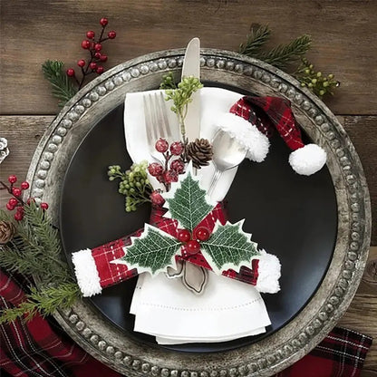 5-100Pcs Artificial Holly Berry Green Leaves Christmas Ornaments Gold Red Holly Berry Stems Xmas Tree Wreath Gifts Party Decor