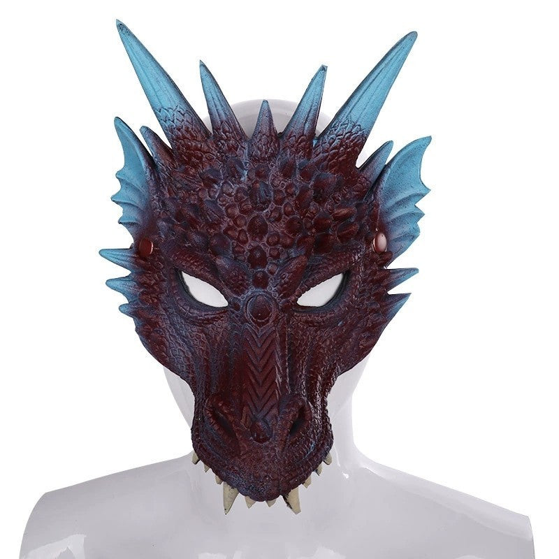 PU Foaming 3D Animal Dragon Mask for Halloween Carnival Party Halloween Dragon Mask Cosplay Dragon Scary Mask Monster Mask