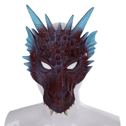 PU Foaming 3D Animal Dragon Mask for Halloween Carnival Party Halloween Dragon Mask Cosplay Dragon Scary Mask Monster Mask