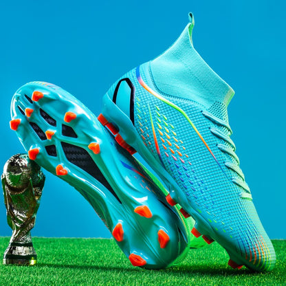 MenOutdoor Football Boots Professional Training Soccer Shoes Soccer Cleats Turf Futsal Match Grass Unisex Non-slip Breathable