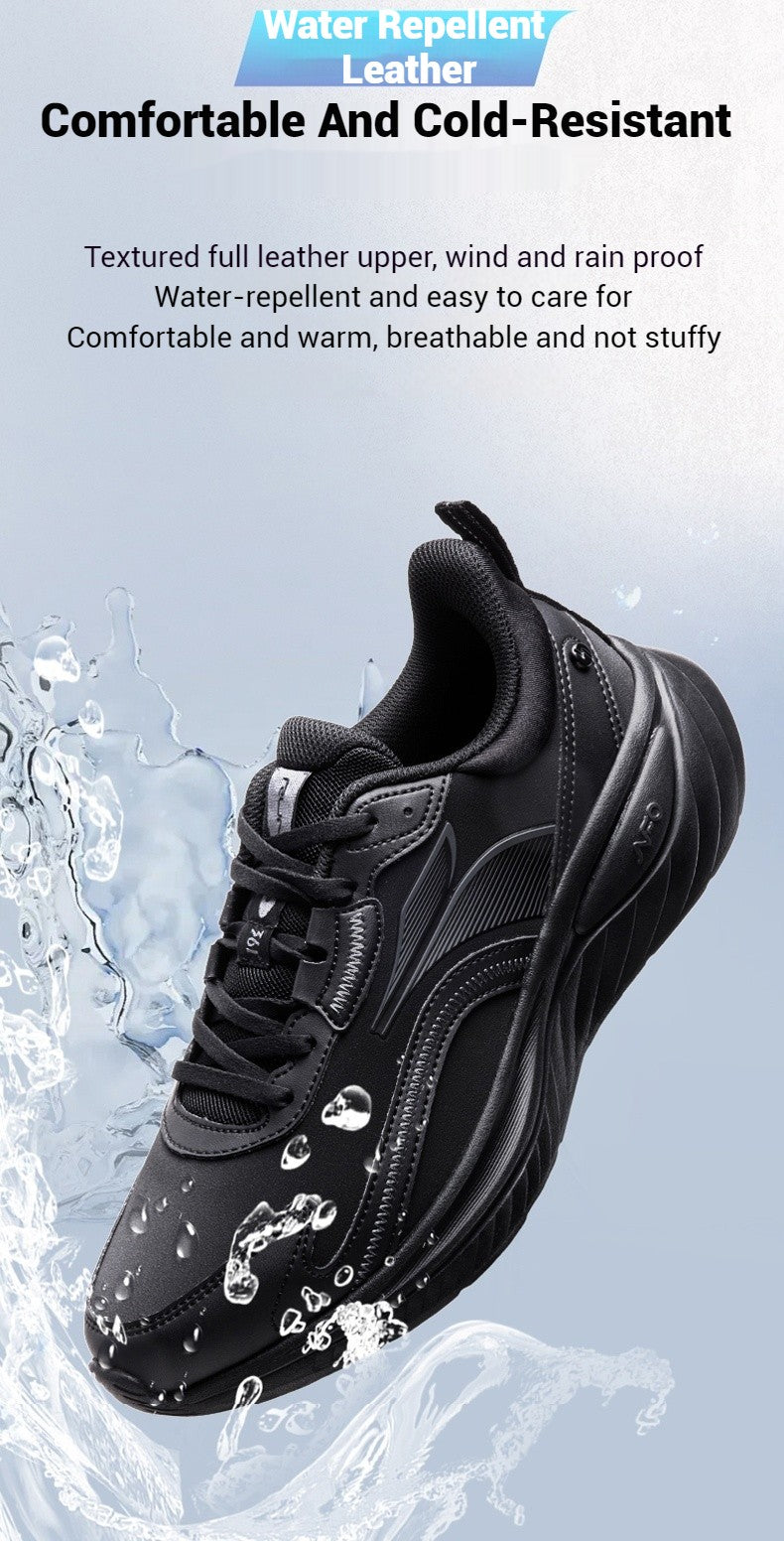 361 Degrees SoftFlow 3 Men's Running Shoes Autumn Leather Lightweight Shock-absorption Fitness Commuting Sneakers Male 672432232