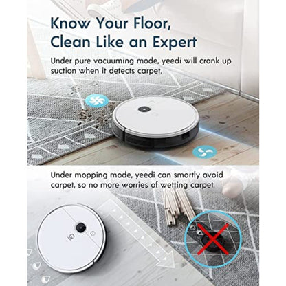 Solução de Limpeza Inteligente para Casa com Robô Aspirador e Passa Pano 3 em 1 com Esvaziamento Automático para Pisos Duros e Tapetes 200 Minutos de Funcionamento 3000Pa H