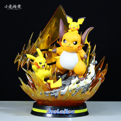 Pokemon Evolução Eevee Anime Figuras Charizard Raichu Mewtwo Dragonite Venusaur Gengar Iluminoso Estatueta PVC Estátua Modelo Brinquedo
