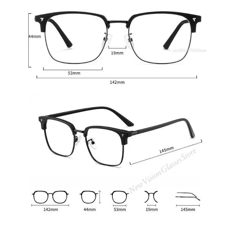 Metal Frame Myopia Glasses Men Women Blue Light Blocking Computer Eyewear Unisex Near Sight Eyeglasses Diopter 0 To -4.0 ????