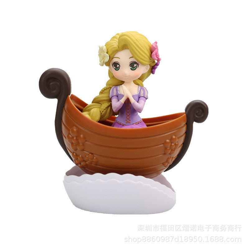 Kit com 3 Bonecas de Ação Criativas Disney Princesas Branca de Neve Ariel Jasmine Cinderela Rapunzel – Presente Para Crianças Meninas
