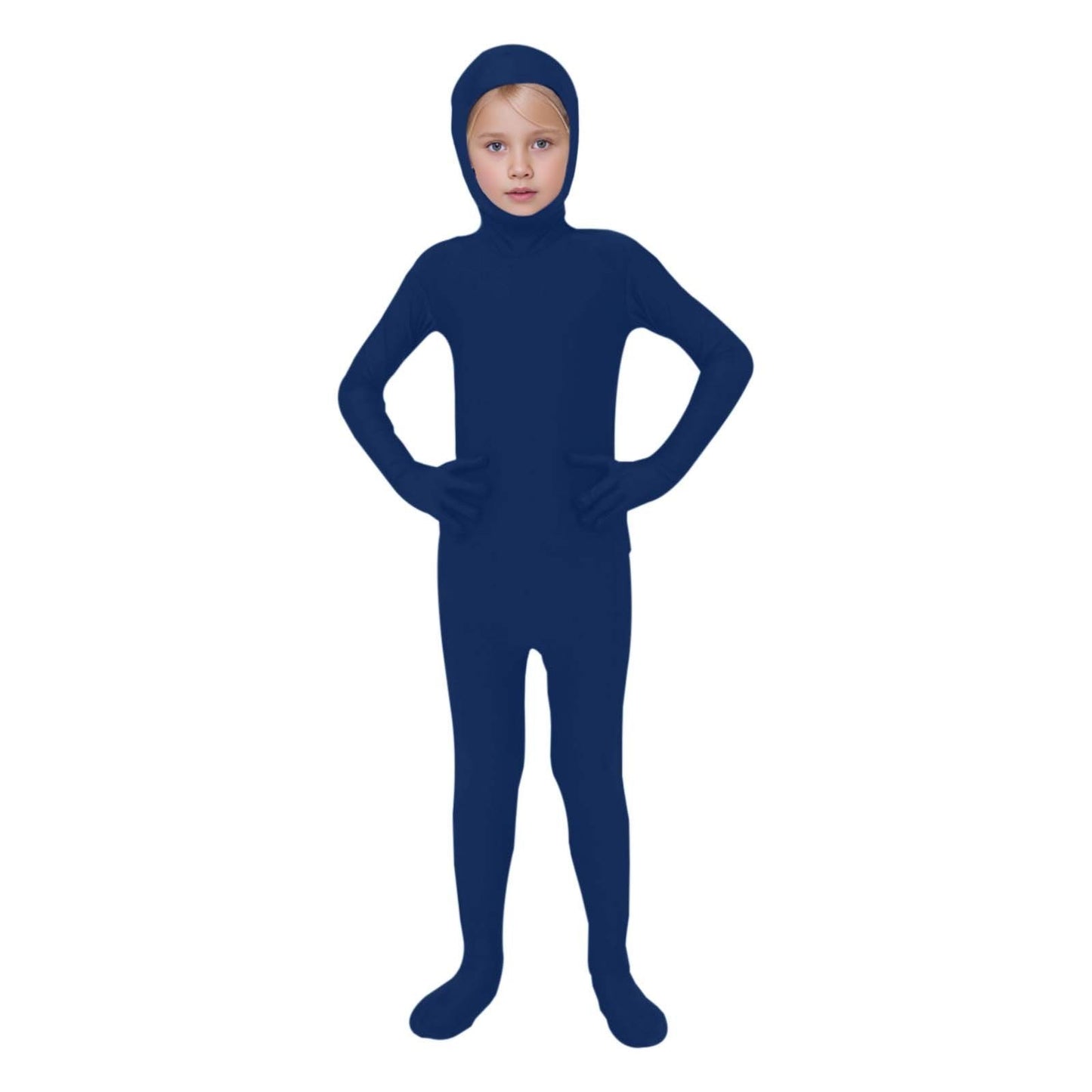 Kids Invisibility Jumpsuits Role Play Tights Full Body Suit Solid One-Piece Jumpsuit Halloween Costume Funny Romper Performance