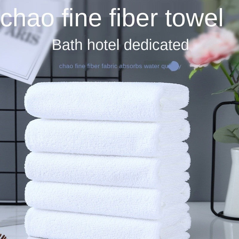 10PC White Ultra Soft Microfiber Fabric Face Towel Hotel Bath Towel Wash Hand Towels Portable Terry Multifunctional