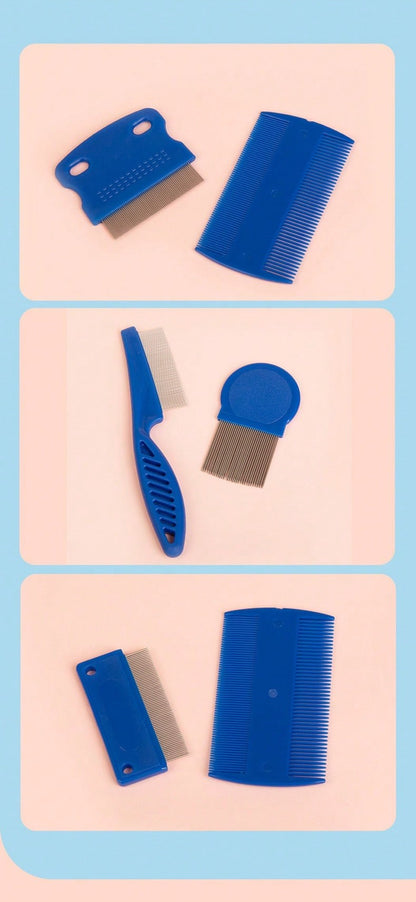 4-Piece/6-Piece Pet Comb Set, Flea Removal Grooming Plastic Comb for Cats, Dog Cleaning Comb Set, Hair Removal Comb