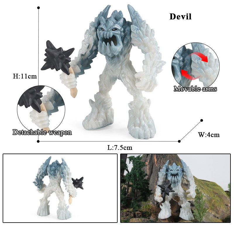 Oenux Simulação Dinossauro Dragão Tartarugas Touro de Fogo Orangotango Golem de Magma Modelo Animal Figuras de Ação Coleção de PVC Brinquedo Infantil Presente