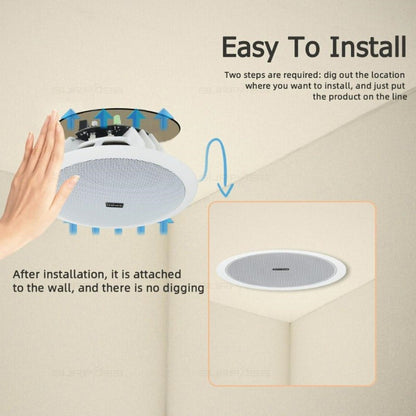 Caixa de som Bluetooth ativa para casa e comércio e alto-falante de teto com fio estéreo de música ambiente para Home Theater 10W
