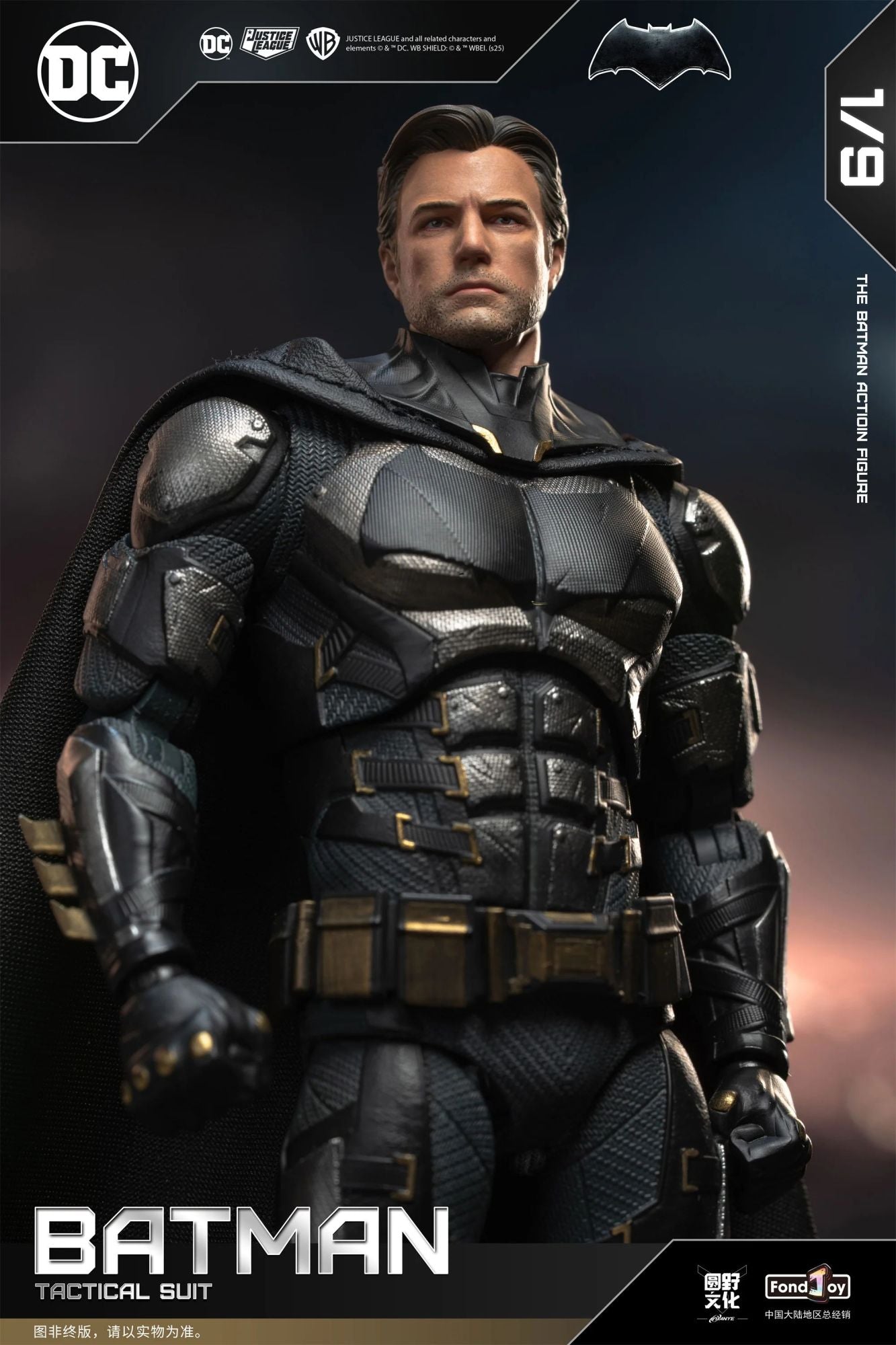 1/9 Original Fondjoy Bruce Wayne Batman Liga da Justiça Traje Tático Boneco de Ação Filme Zack Snyder's Detective Comics Brinquedos