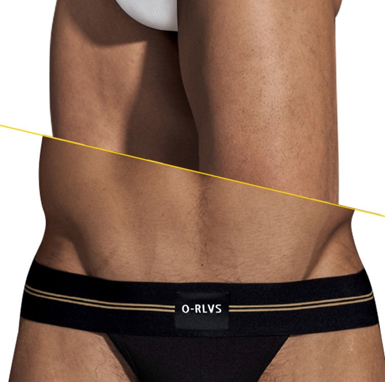 ORLVS Briefs Male Seamless Hip Design Mens Underwaer Super Large Wide 5cm Elastic Band Independent Codpiece Boy Short Pants