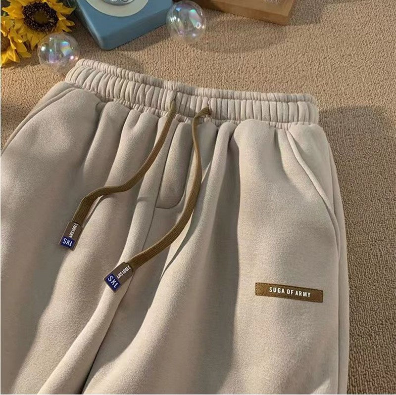 Fleece Sweatpants Women Winter Warm Casual Harem Pants Korean Fashion All Match Loose Thick Warm Trousers Female Autumn New