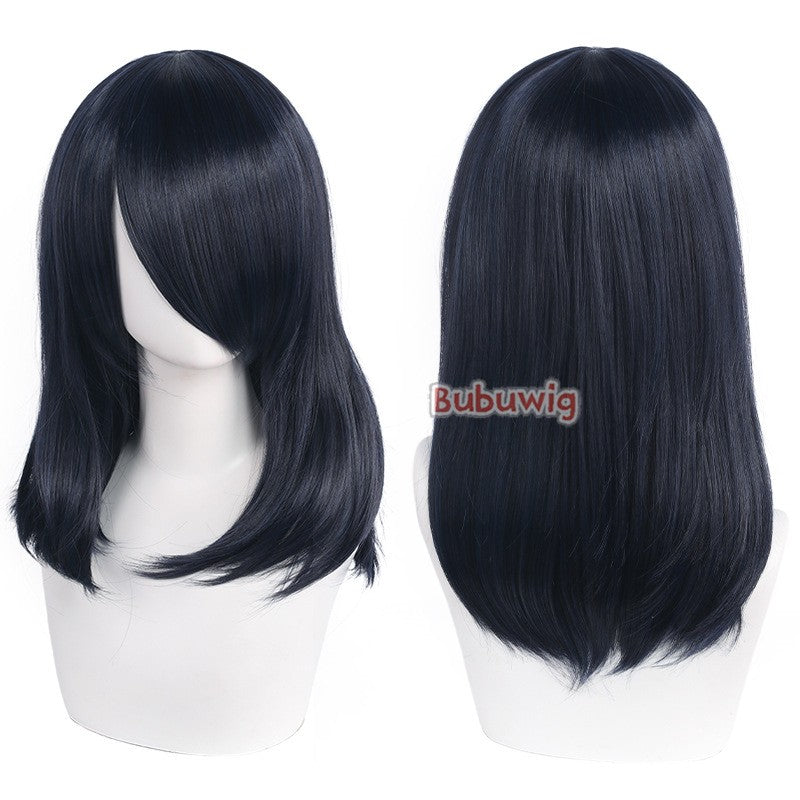 Bubuwig Synthetic Hair 30 Colors 40cm Long Straight Anime Fashion Lolita Cosplay Wigs Pure Color Blue Blonde Wig Heat Resistant