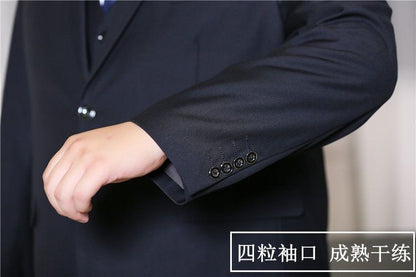9XL Men's Korean Suit Male Jacket Dad's Business Suit For Middle-aged Formal Dress Fattened Blazer Coat Men Nightclub Black Navy