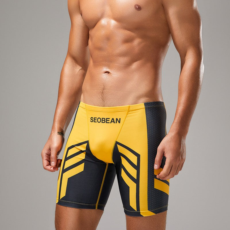 SEOBEAN Men's Low-Waist Boxer Shorts Swimming Trunks Hot Spring Pants Men's Swimsuit Comfortable Briefs Water Sports Gear