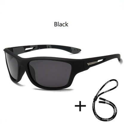 Fashion Polarized Sports Sunglasses With Chain Men Women Brand Designer Retro Sun Glasses Cycling Climbing Fishing UV400 Eyewear