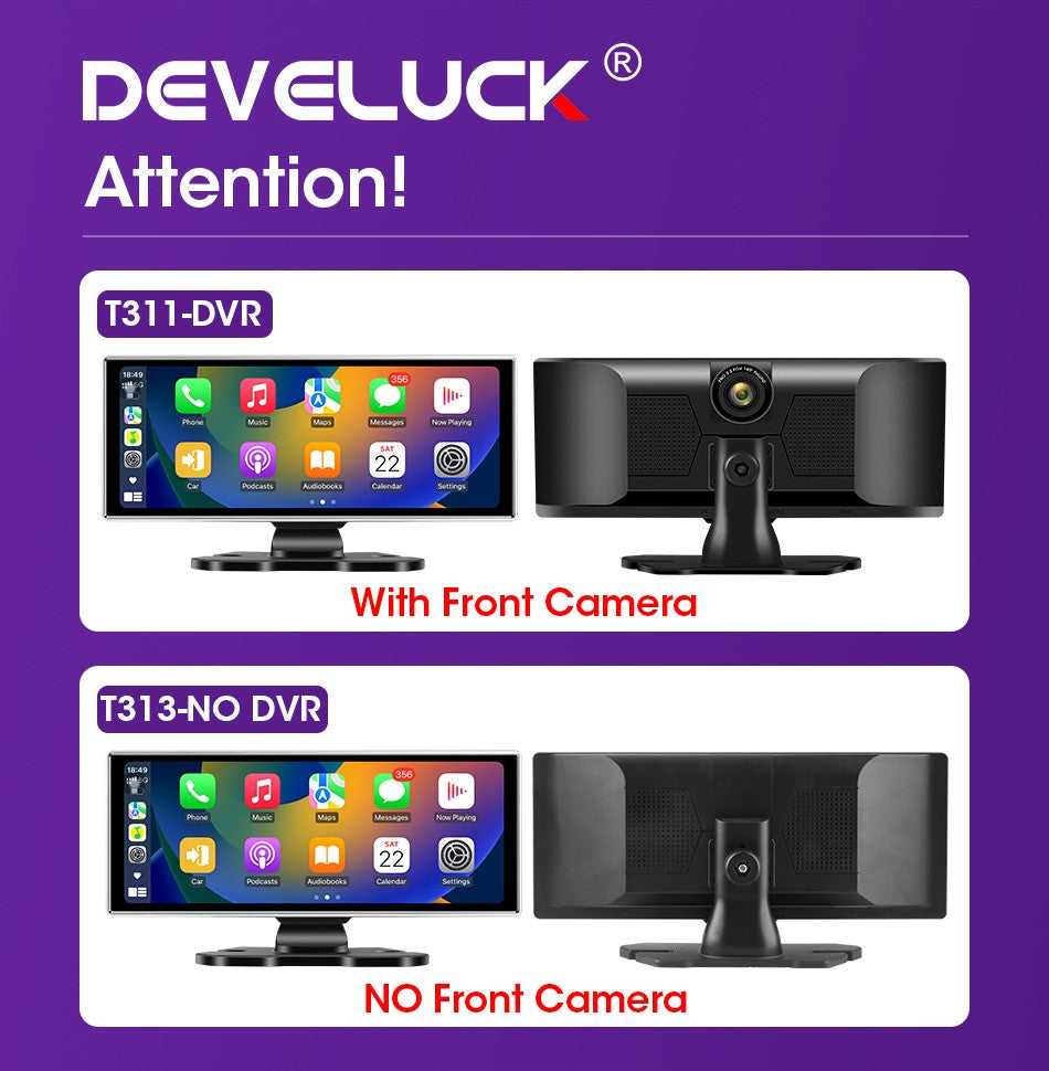 Câmera Veicular 10/11.26 polegadas 4K DVR Automotivo Sem Fio Carplay & Android Auto GPS Navegação Gravador de Vídeo Painel Dupla Lente Wifi FM AUX