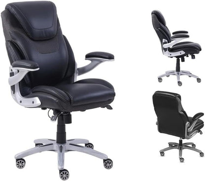 signature series Avanti Ergonomic Executive Office Chair with Flip up Arms and Lumbar Support - Ideal for Home, Study - Modern