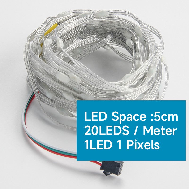 5V 12V WS2811 Clear Wire 3PIN Seed Pixel String Light for Fairy Lights Outdoor RGB Addressable Individually Garland Light