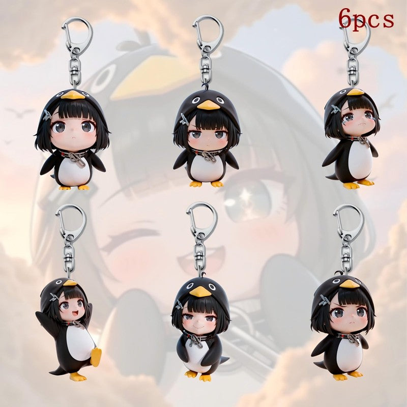 Funny Keychain Keyboard Keychain Press Button Keyring Make Sound Keyrings Goo Goo Gaga Hanging Pendant for Bag