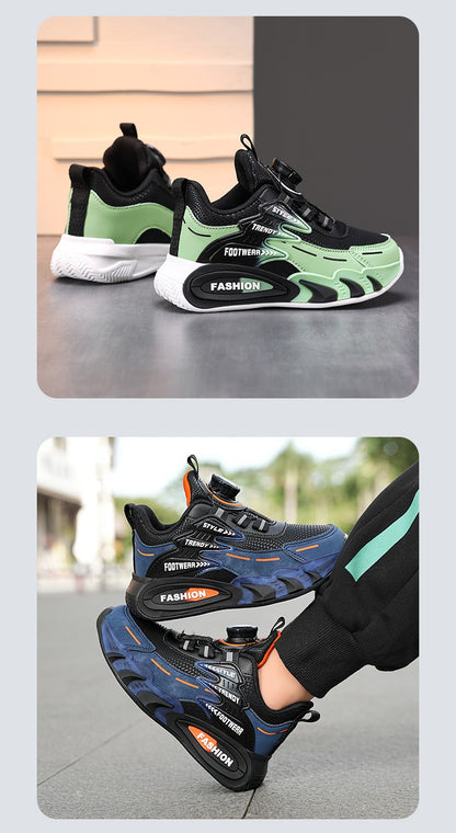 Leather Boys Kids Sneakers For Girls School Casua Outdoor Breathable Running Breathable Soft  Non-slip Children Shoes boacoisa