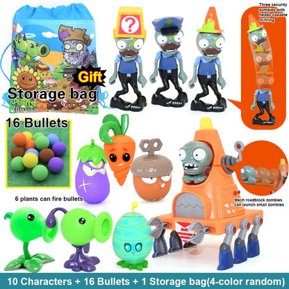 PLANTS VS ZOMBIES 2 Toys Full Set New Role Pea Shoote Alliance Bullet Ejection Attack Walking Dead Children's Gifts Delivery Bag