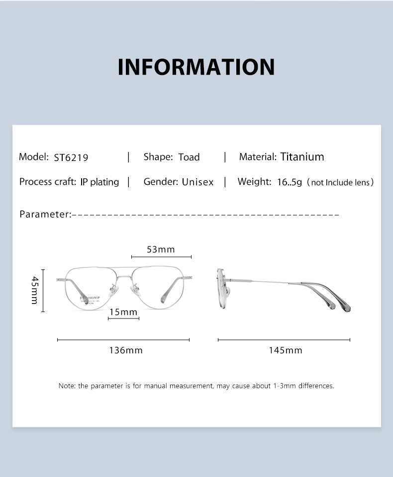 Pure Titanium Reading Glasses Women Prescription Optical Lenses Myopia Eyewear Men Blue Light Blocking Computer Eyeglasses Frame