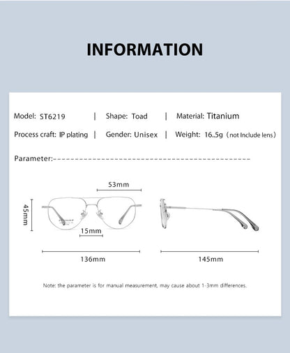 Pure Titanium Reading Glasses Women Prescription Optical Lenses Myopia Eyewear Men Blue Light Blocking Computer Eyeglasses Frame