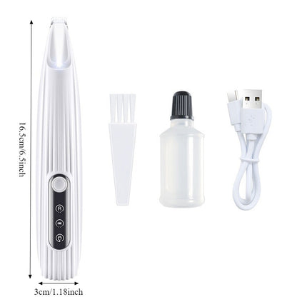 Máquina de Tosa Profissional para Cães e Luz LED Display LCD Lâmina de 18mm para Aparar Patas Baixo Ruído Aparador de Pelos de Pet sem Fio