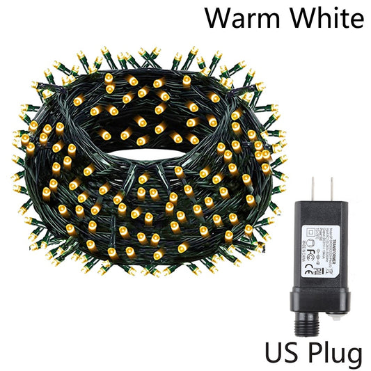 110V/220V Outdoor LED Fairy String Lights 10M-100M Christmas Lights For Garland Wedding Party Holiday Garden Lamp Holiday Decor