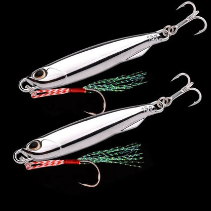 10 unidades/pacote Iscas Metálicas Jig para Pesca 30g 40g Chapeamento Prateado Isca Metálica Jig Pesca Marítima Isca de Pesca Baixo Salgado Material de Pesca