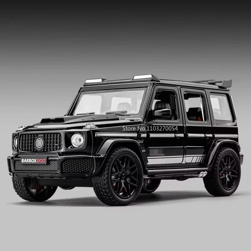 Miniatura de Carro de Brinquedo SL63 G800 na Escala 1:22, Veículos de Liga Fundida, Direção nas Rodas Dianteiras, Som, Luz, Fricção, Modelos para Presente Adulto