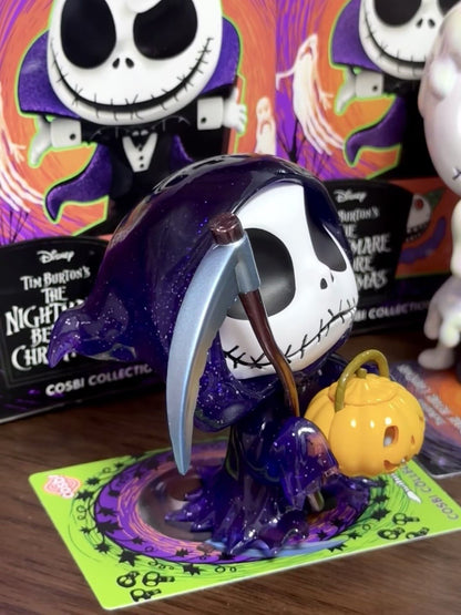 Em estoque O Pesadelo Antes do Natal Versão Q Jack Skellington Rei Abóbora Mini Bonecos de Ação Fofos Brinquedo Gótico de Halloween