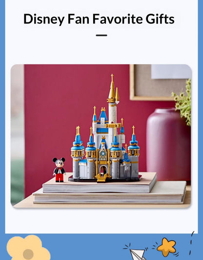 Brinquedo de bloco Lego 40478 mini castelo Disney enfeite de decoração de mesa de brinquedo presente para meninos e meninas