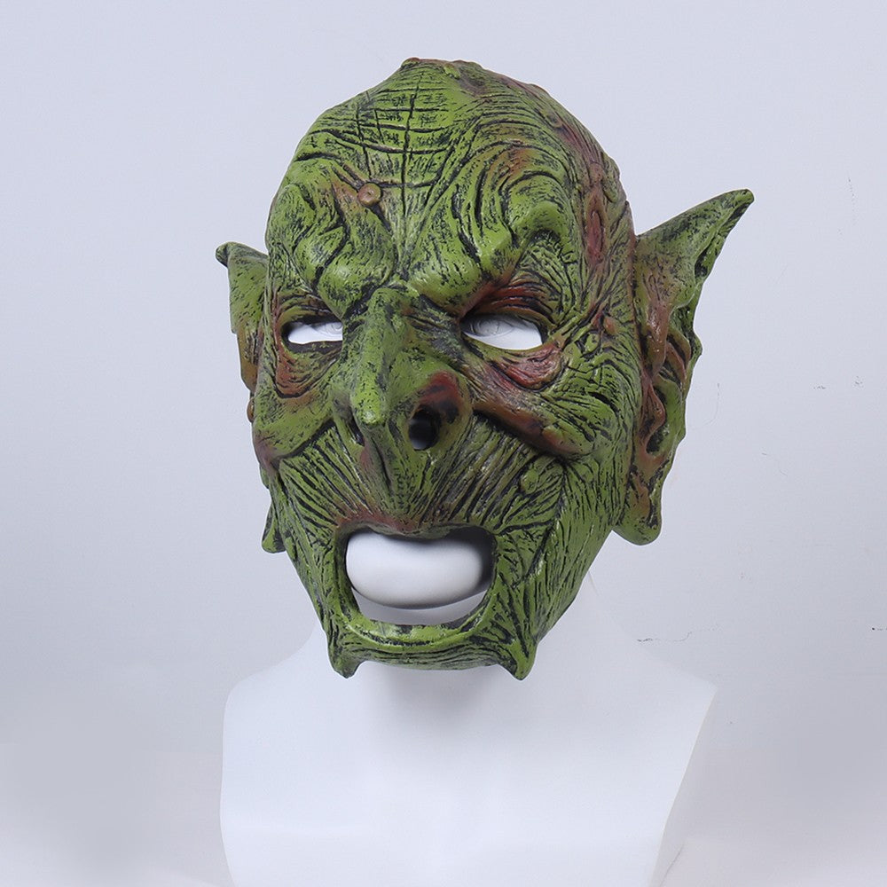 Goblin Mask Evil Orc Masks Greepy Gnome Face Masques Latex Mascarillas Goblinoid Mascaras Halloween Costume Carnival Helmet Prop