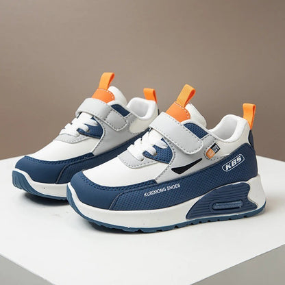 PU Leather Sport Shoes for Children 2025 Trend Fashion Kids Sneakers Soft-soled Outdoor Boys Girls Running Shoes