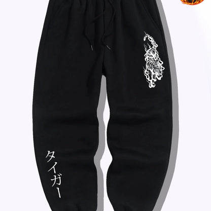 Harajuku hip-hop men's printed pants  Y2K Gothic casual leggings  sporty fashion  streetwear
